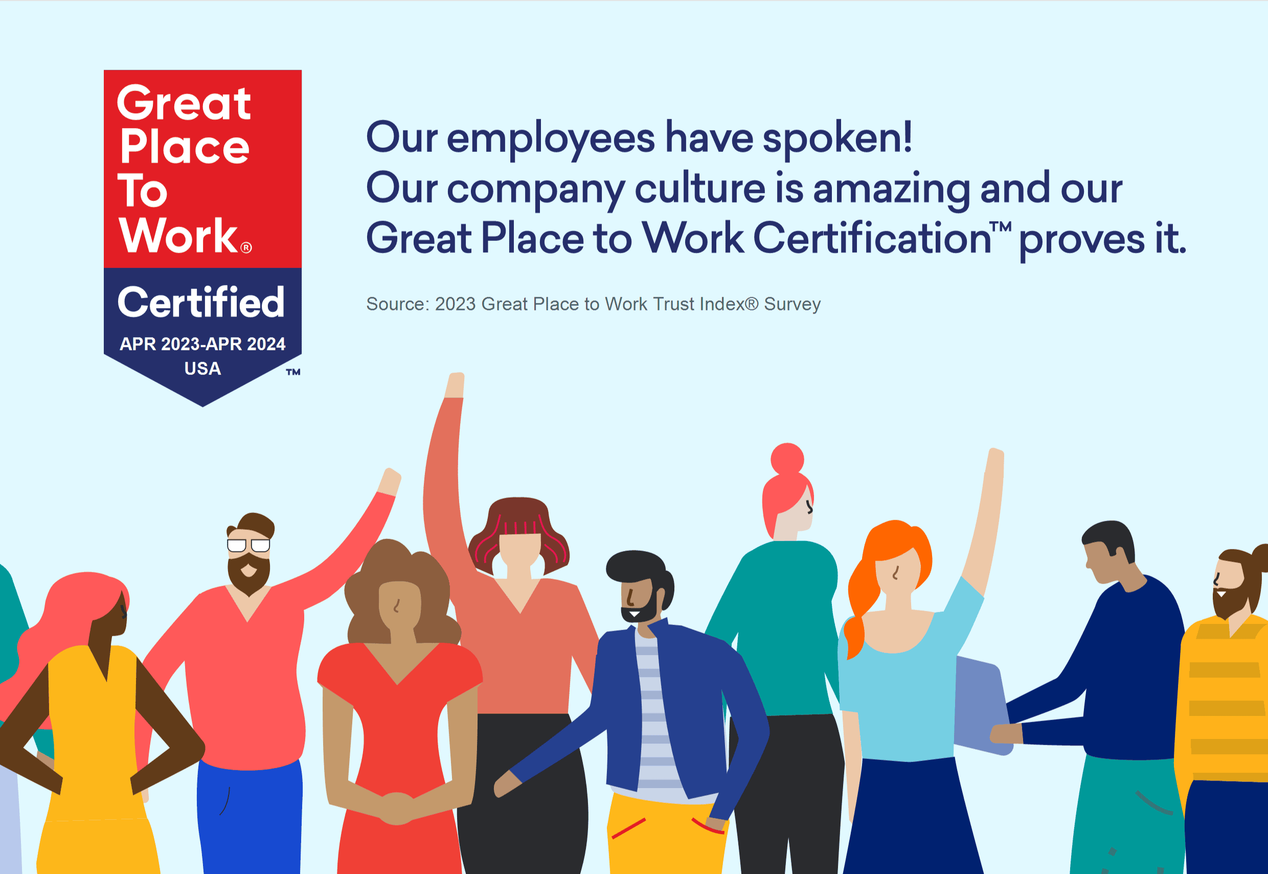 Amazing workplace culture illustration