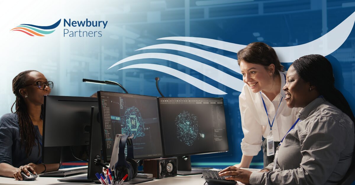Recruitment professionals reviewing AI-powered analytics to support AI success for staffing firms.