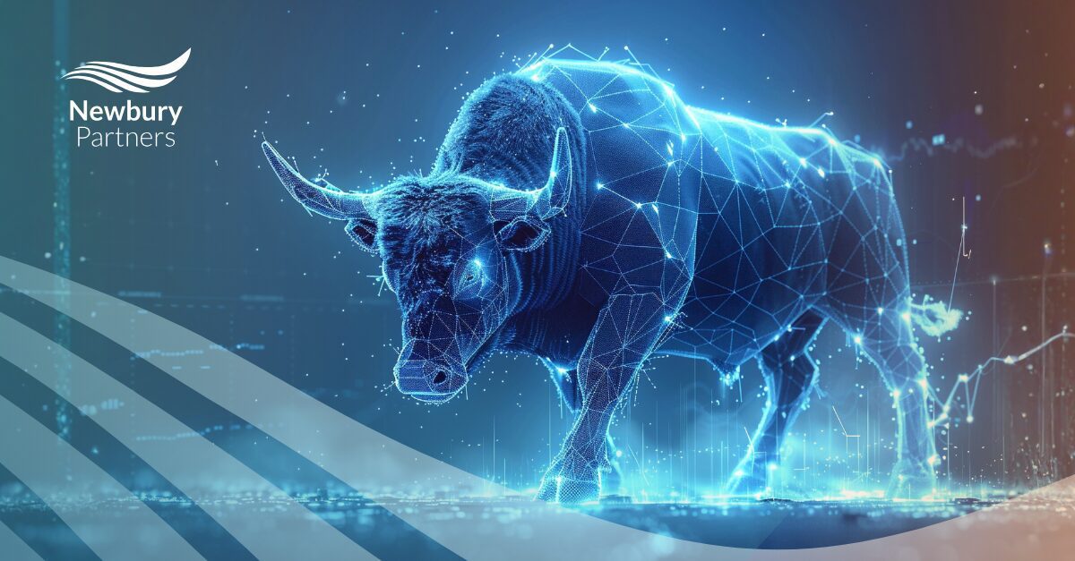 Digital bull graphic representing Bullhorn continuous improvement across business functions.